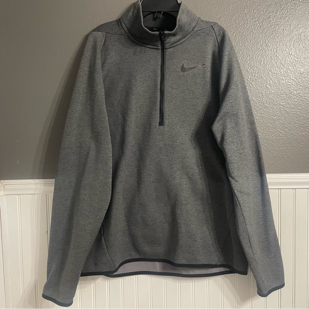 Nike Men's Charcoal Zip-Up Sweater